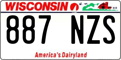 WI license plate 887NZS