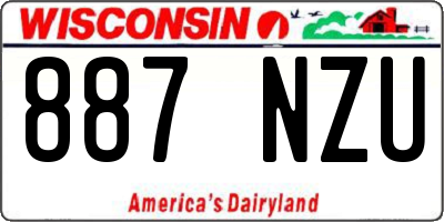 WI license plate 887NZU