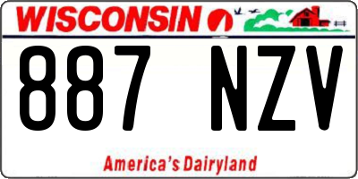 WI license plate 887NZV