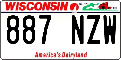 WI license plate 887NZW