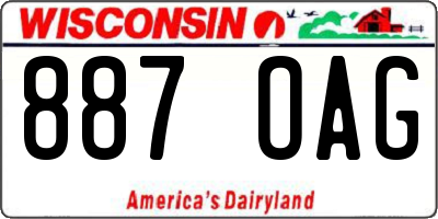 WI license plate 887OAG