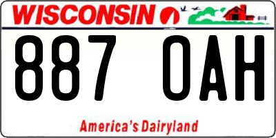WI license plate 887OAH
