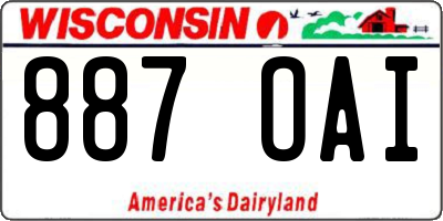 WI license plate 887OAI
