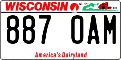 WI license plate 887OAM