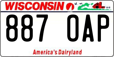 WI license plate 887OAP