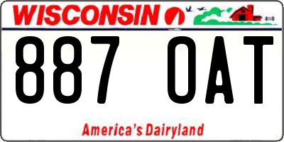 WI license plate 887OAT