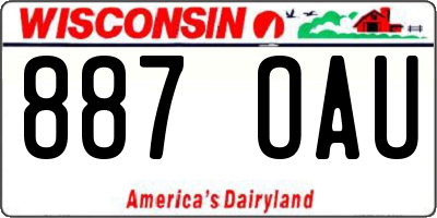 WI license plate 887OAU