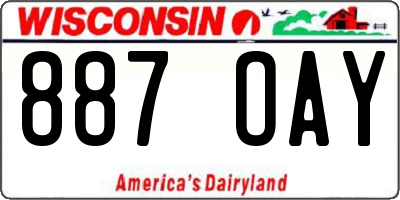 WI license plate 887OAY