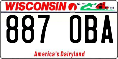 WI license plate 887OBA