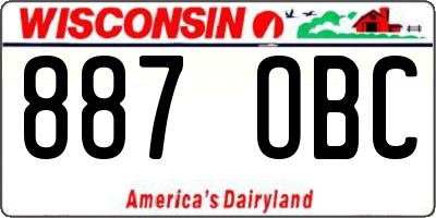 WI license plate 887OBC