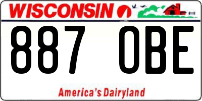 WI license plate 887OBE