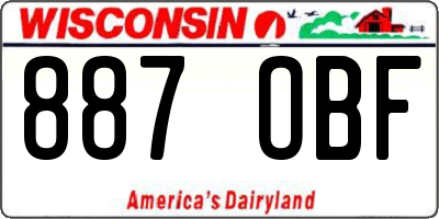 WI license plate 887OBF