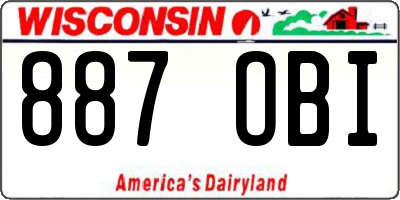 WI license plate 887OBI