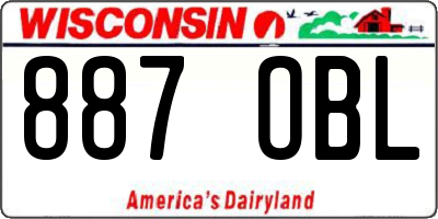 WI license plate 887OBL
