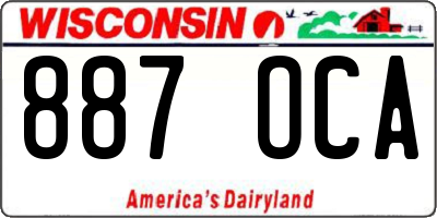WI license plate 887OCA
