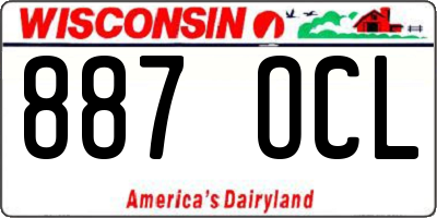 WI license plate 887OCL