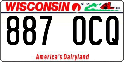 WI license plate 887OCQ