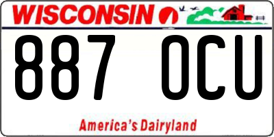 WI license plate 887OCU