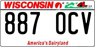 WI license plate 887OCV