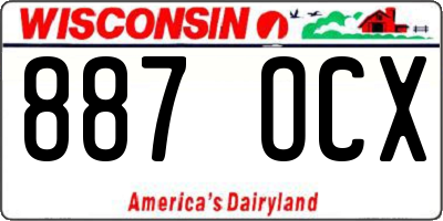 WI license plate 887OCX