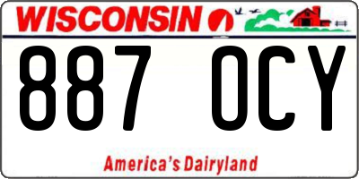 WI license plate 887OCY