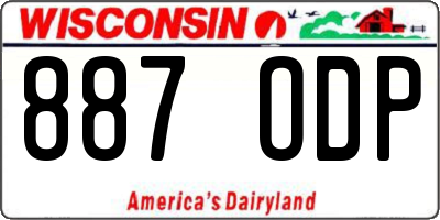 WI license plate 887ODP