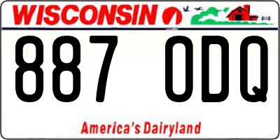 WI license plate 887ODQ