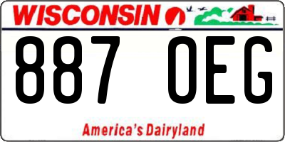 WI license plate 887OEG