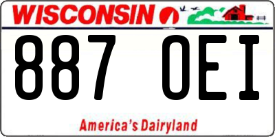 WI license plate 887OEI