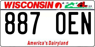 WI license plate 887OEN