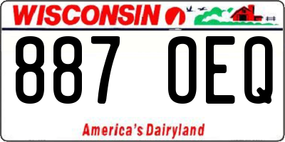 WI license plate 887OEQ