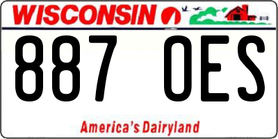 WI license plate 887OES