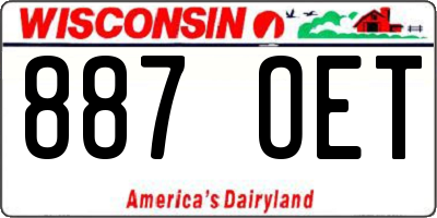 WI license plate 887OET