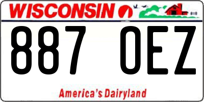 WI license plate 887OEZ