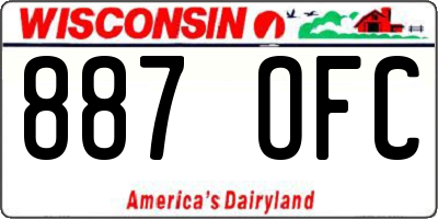 WI license plate 887OFC