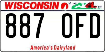 WI license plate 887OFD