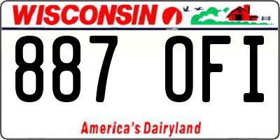 WI license plate 887OFI