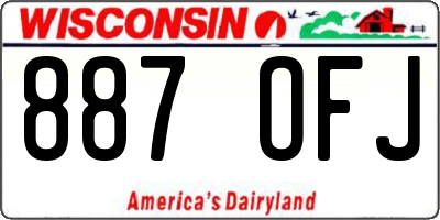 WI license plate 887OFJ