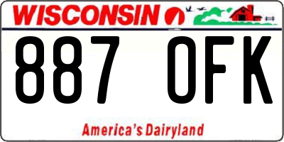 WI license plate 887OFK