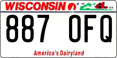 WI license plate 887OFQ