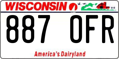 WI license plate 887OFR
