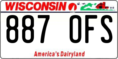 WI license plate 887OFS