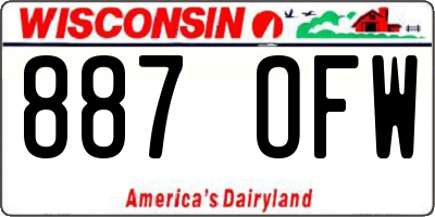 WI license plate 887OFW