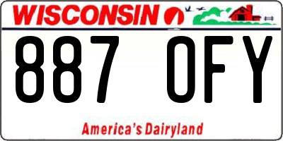WI license plate 887OFY