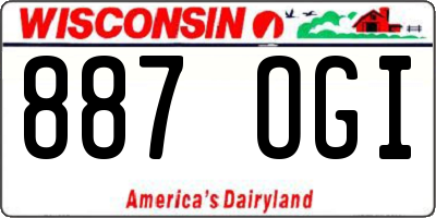 WI license plate 887OGI