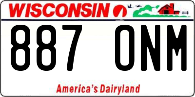 WI license plate 887ONM