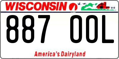 WI license plate 887OOL