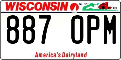 WI license plate 887OPM