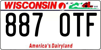 WI license plate 887OTF