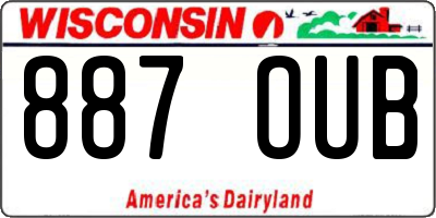 WI license plate 887OUB